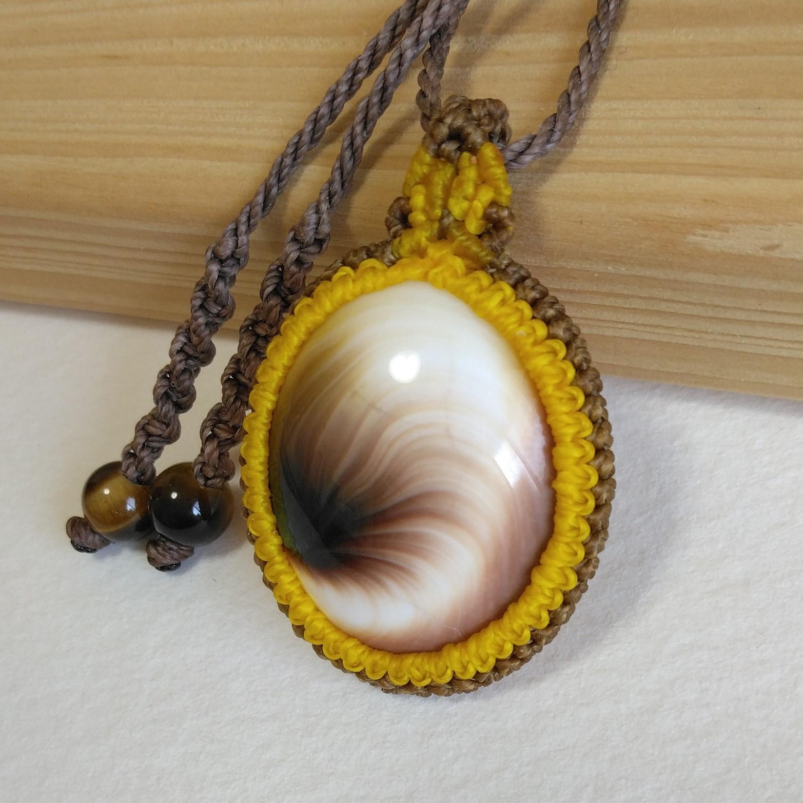 天然石ペンダント　シヴァアイ　マクラメ編み　MP43 | 3枚目