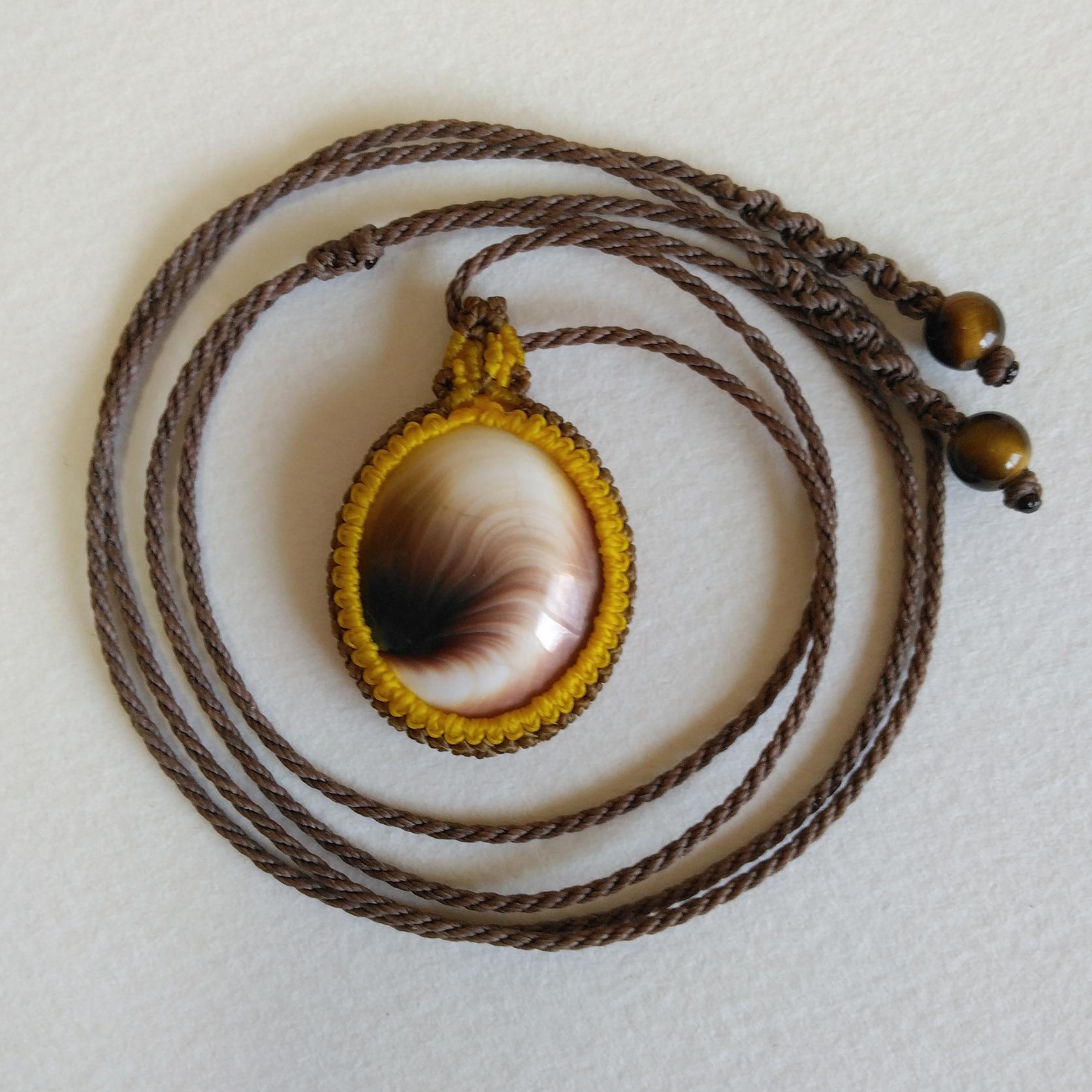 天然石ペンダント　シヴァアイ　マクラメ編み　MP43 | 4枚目