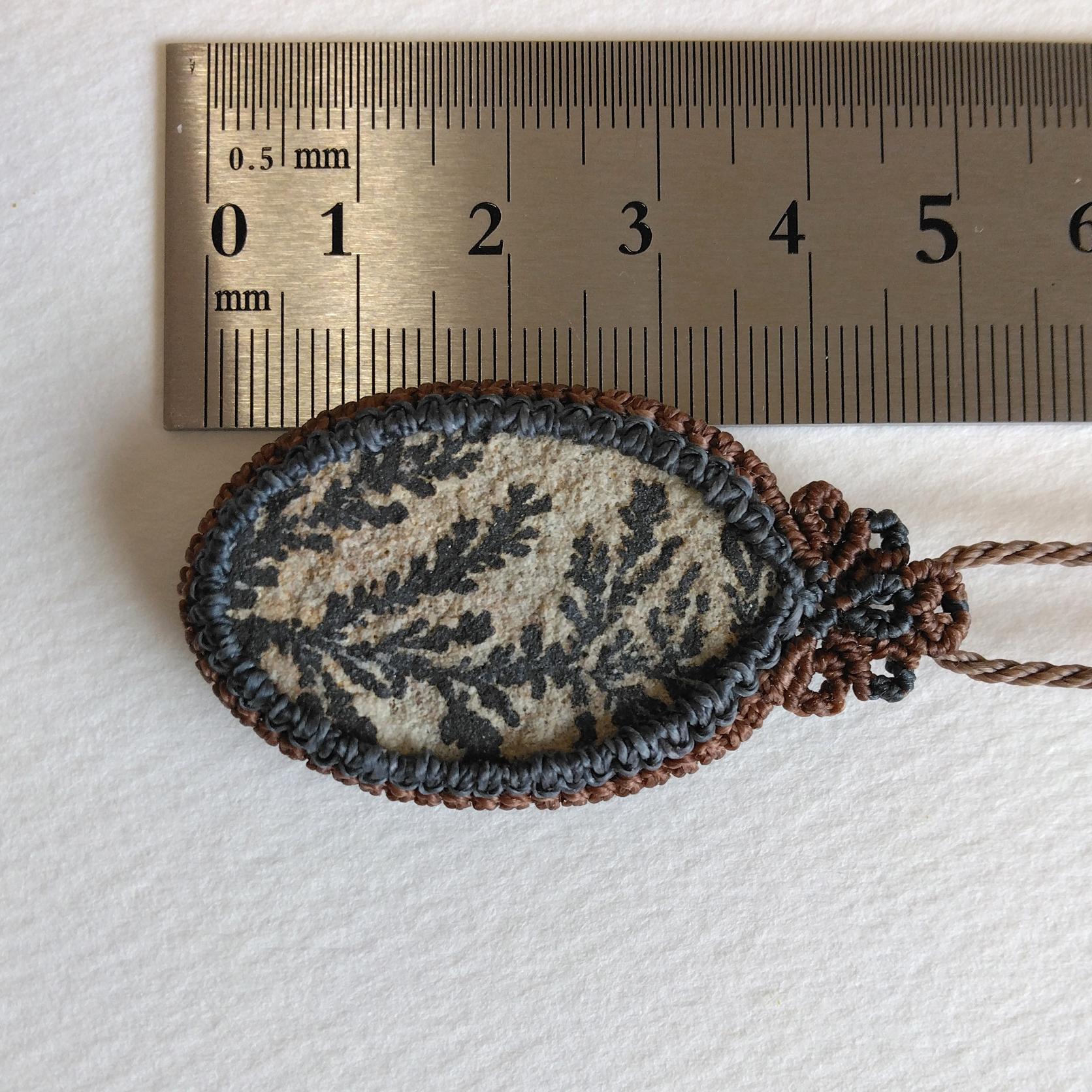 天然石ペンダント　ジャーマンデンドライト　マクラメ編み　MP74 | 5枚目