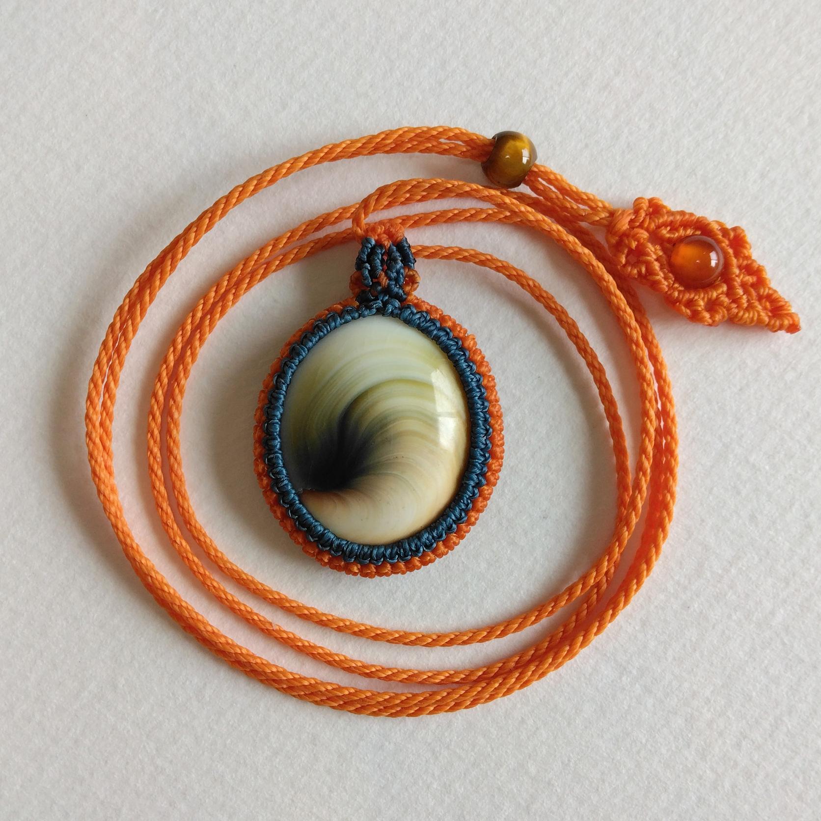 天然石ペンダント　シヴァアイ　マクラメ編み　MP16 | 4枚目