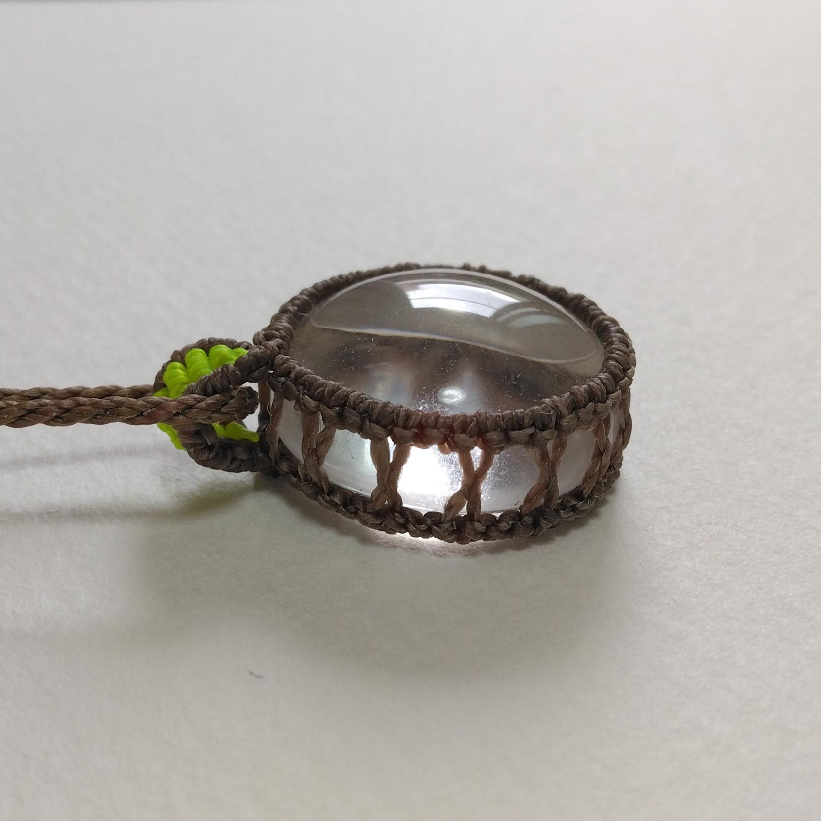 天然石ペンダント　水晶　マクラメ編み　MP90 | 3枚目