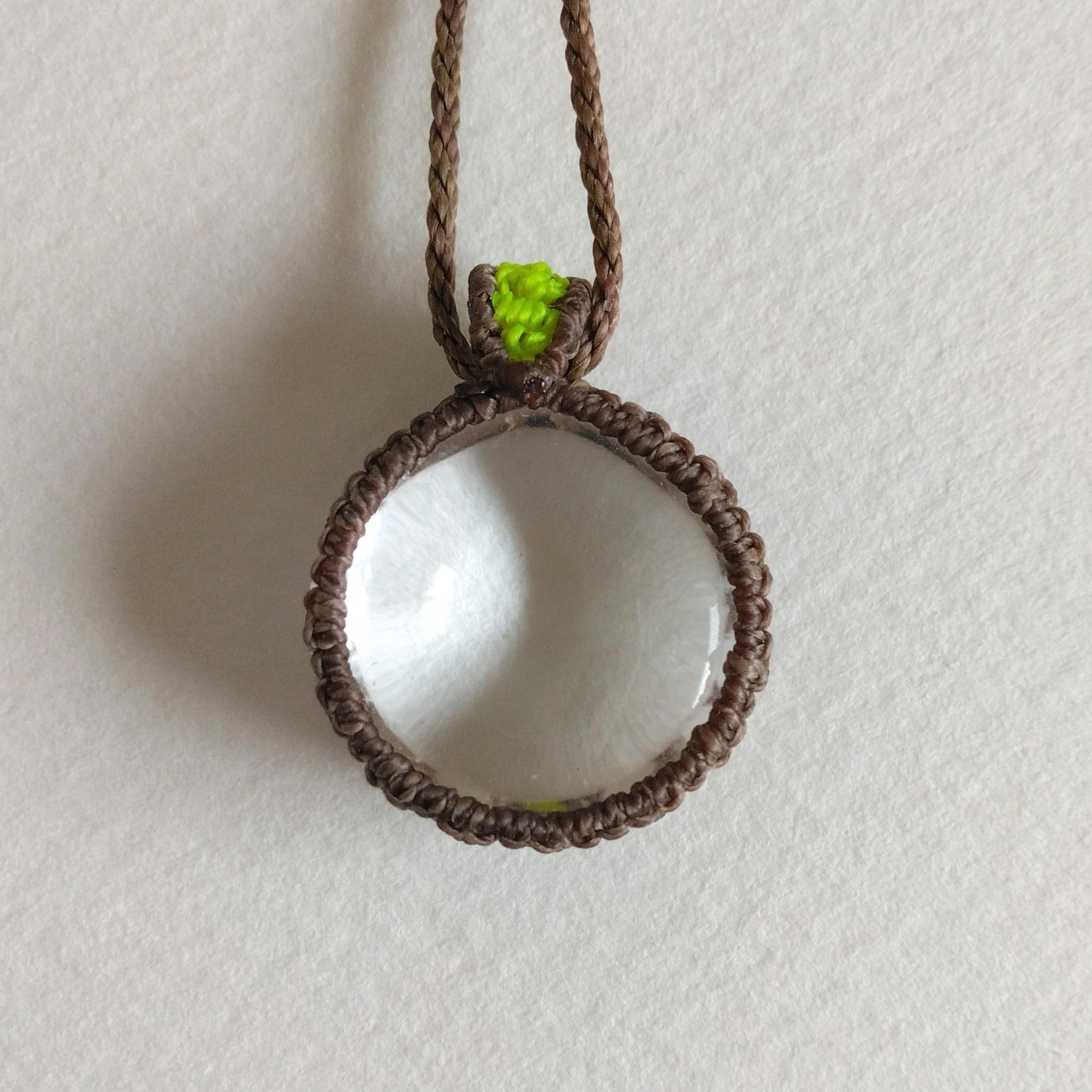 天然石ペンダント　水晶　マクラメ編み　MP90 | 7枚目