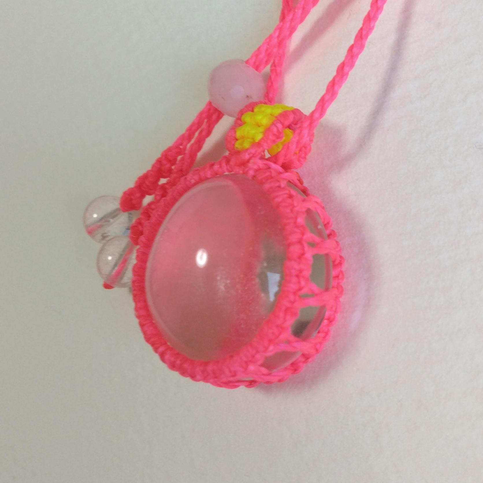 天然石ペンダント　水晶　マクラメ編み　MP92 | 4枚目