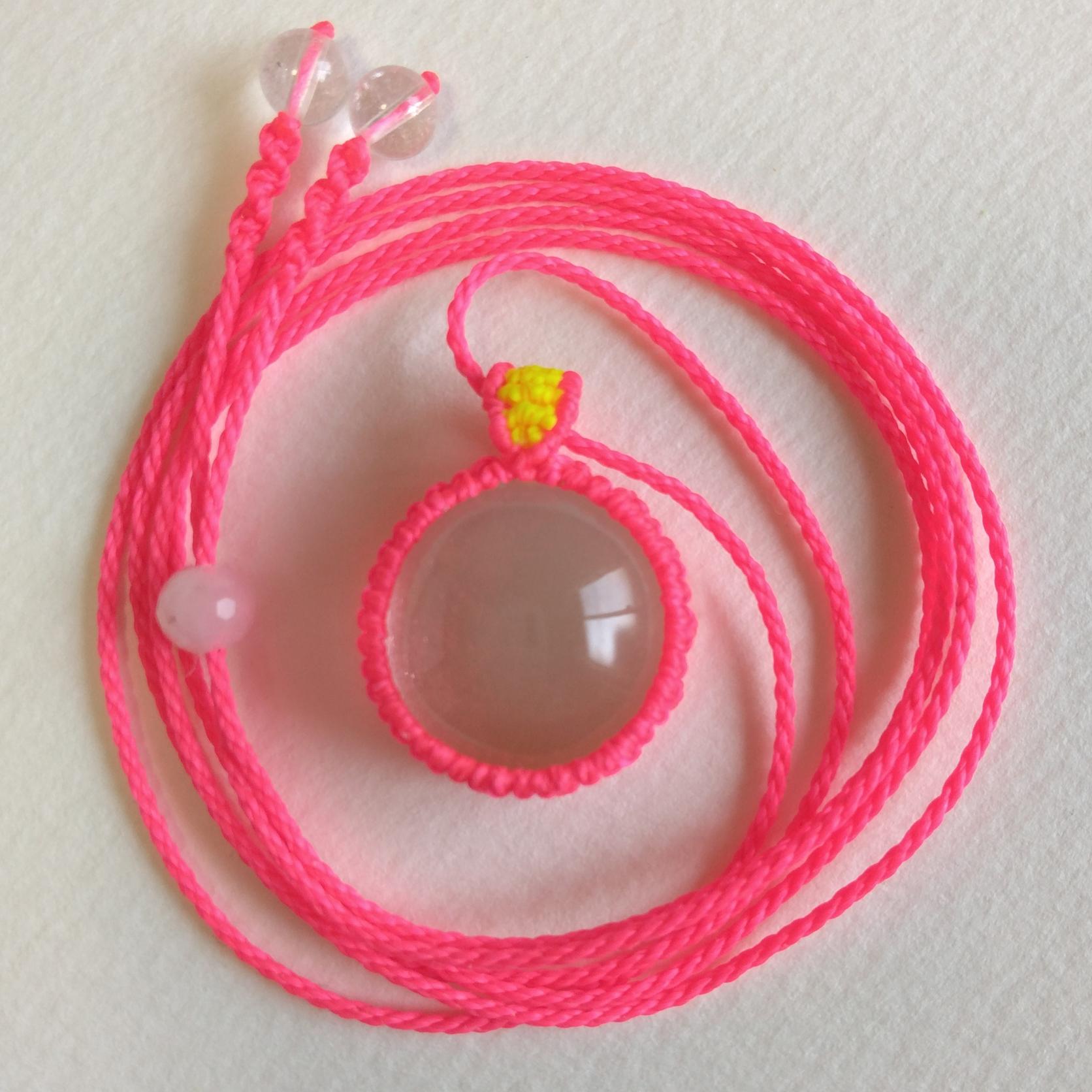 天然石ペンダント　水晶　マクラメ編み　MP92 | 5枚目