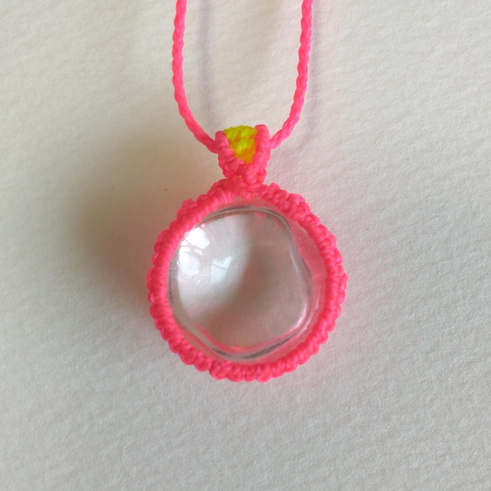 天然石ペンダント　水晶　マクラメ編み　MP92 | 7枚目