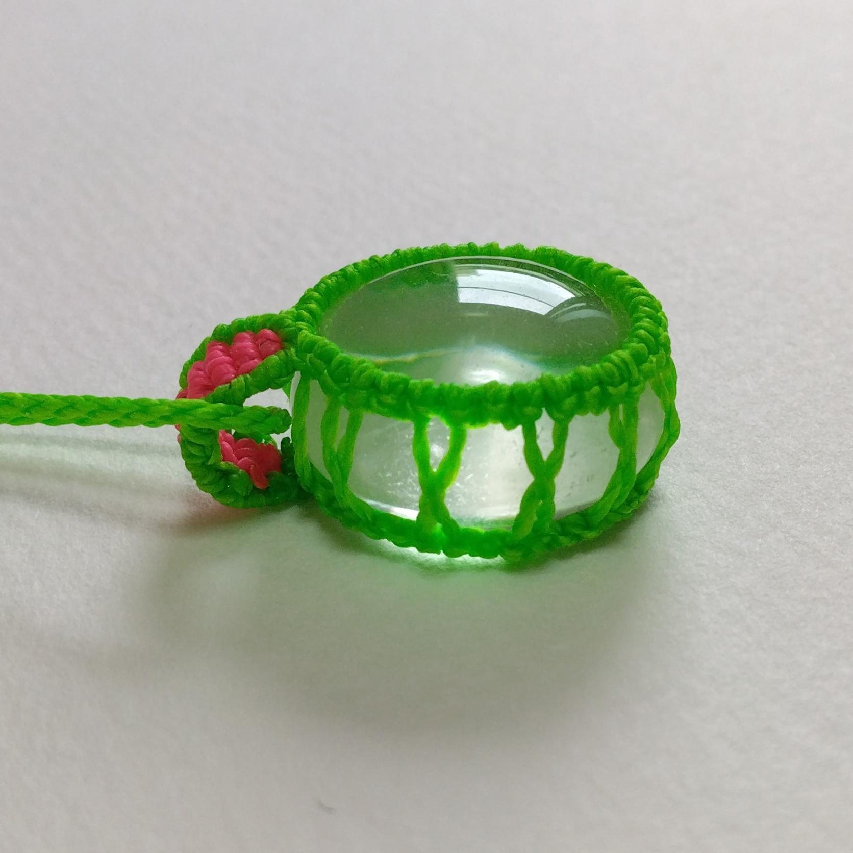 天然石ペンダント　水晶　マクラメ編み　MP91 | 3枚目