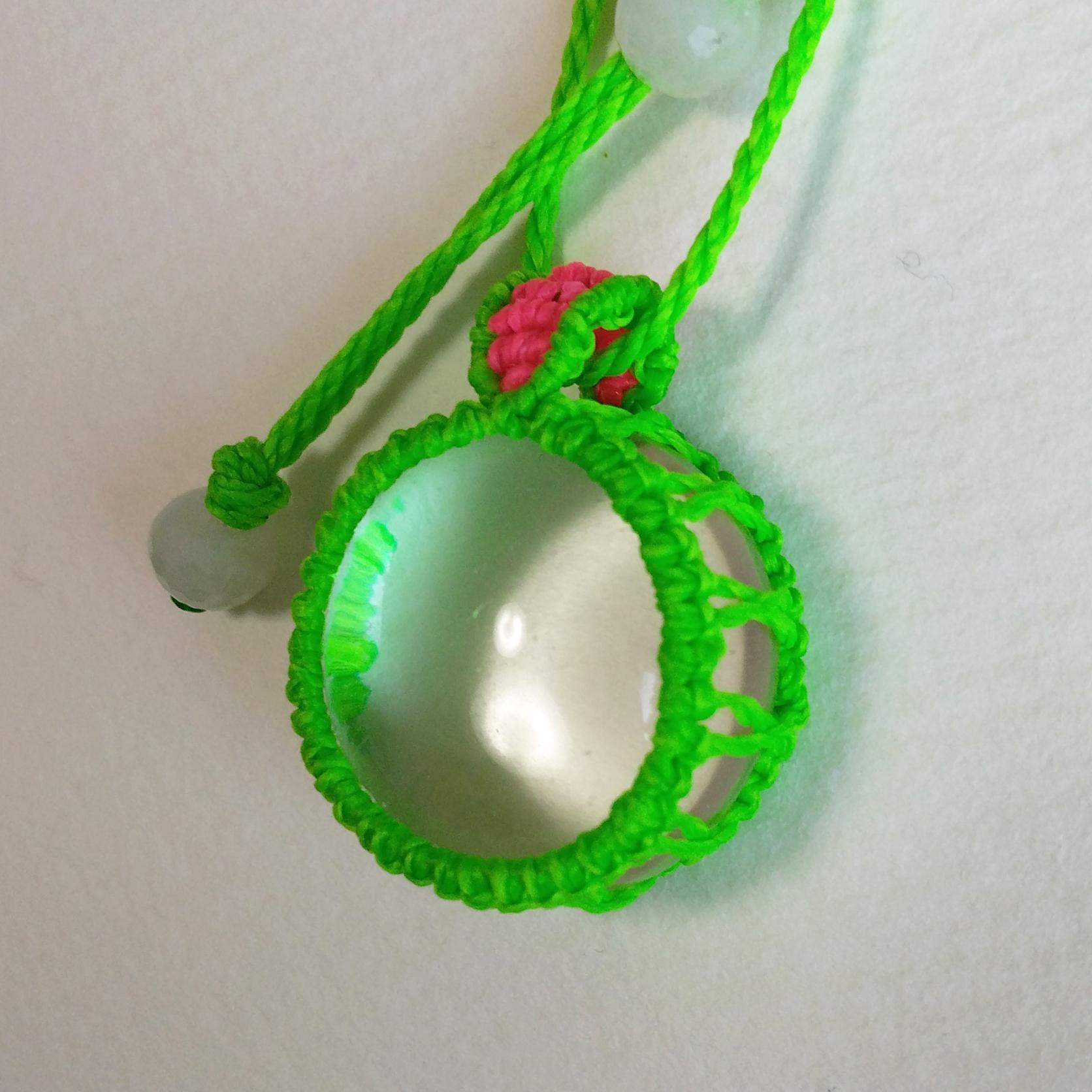 天然石ペンダント　水晶　マクラメ編み　MP91 | 4枚目