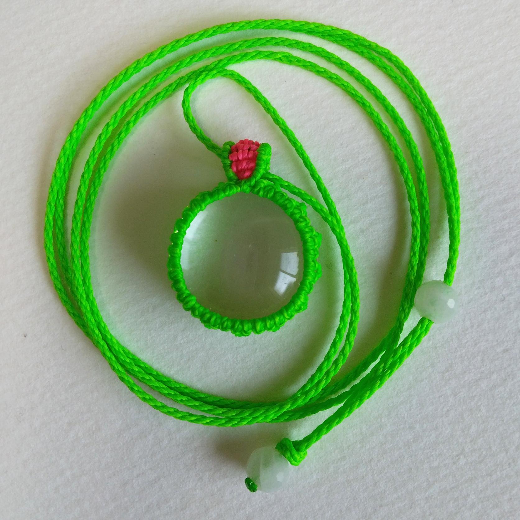 天然石ペンダント　水晶　マクラメ編み　MP91 | 5枚目