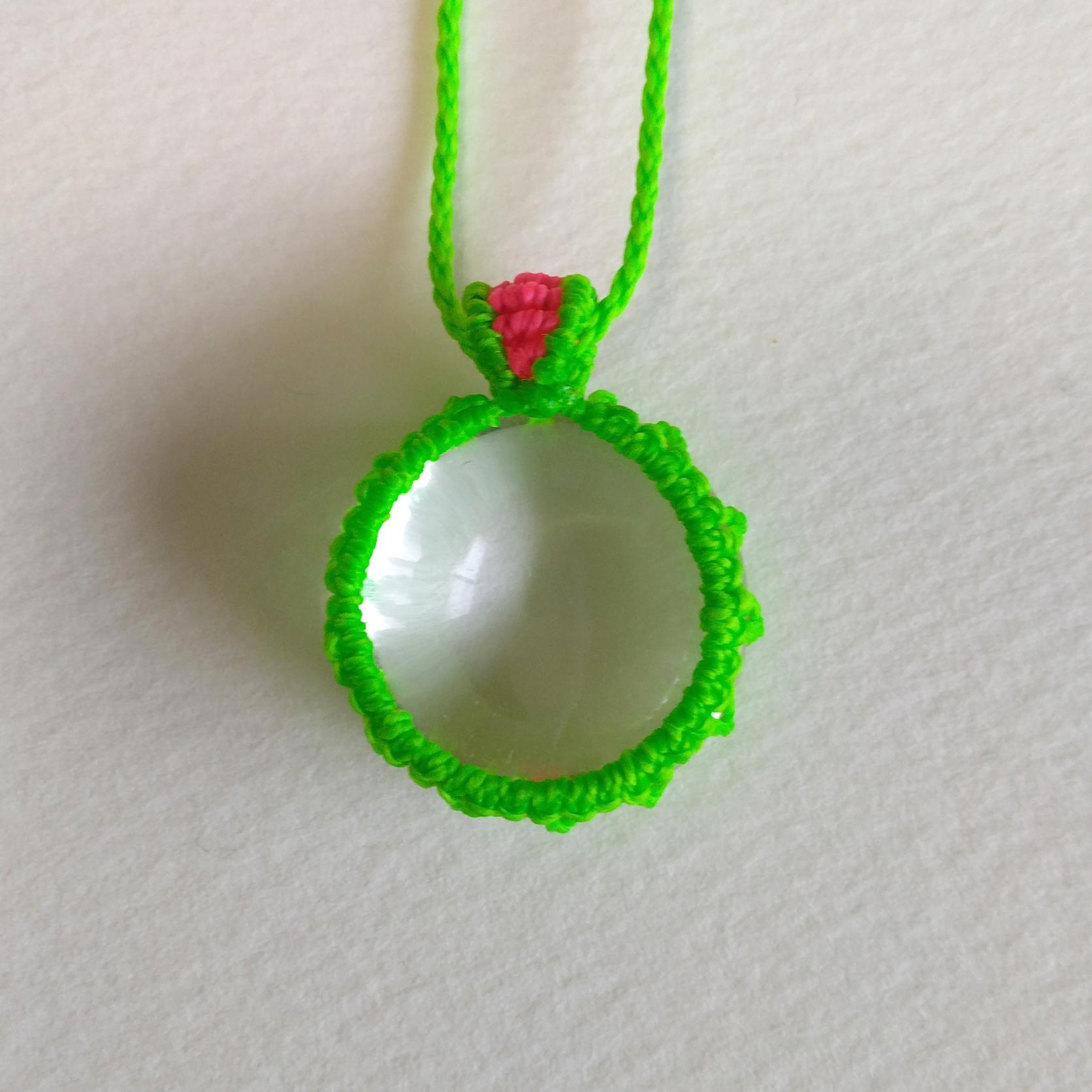 天然石ペンダント　水晶　マクラメ編み　MP91 | 7枚目