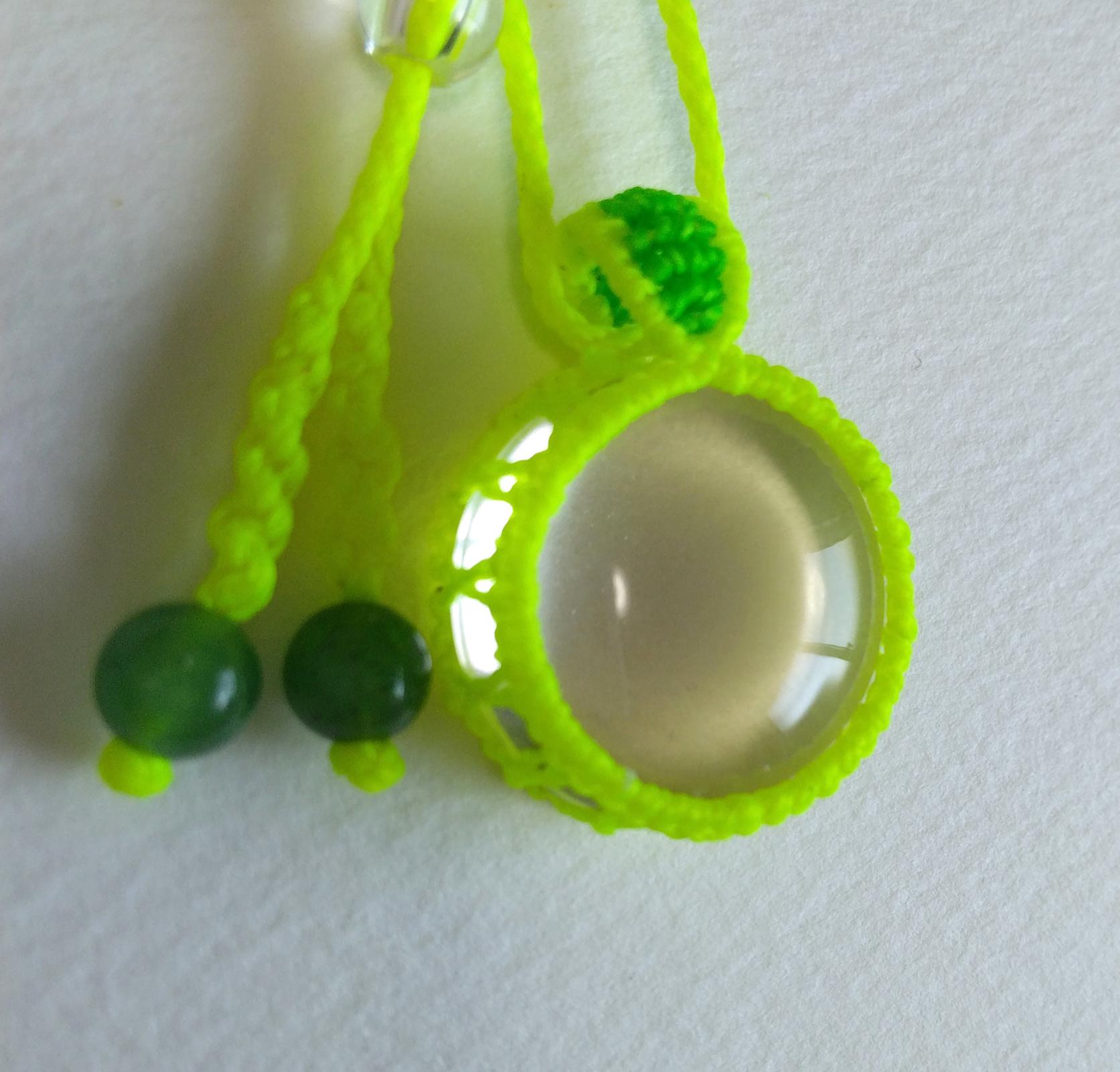 天然石ペンダント 水晶 マクラメ編み MP89 | 2枚目