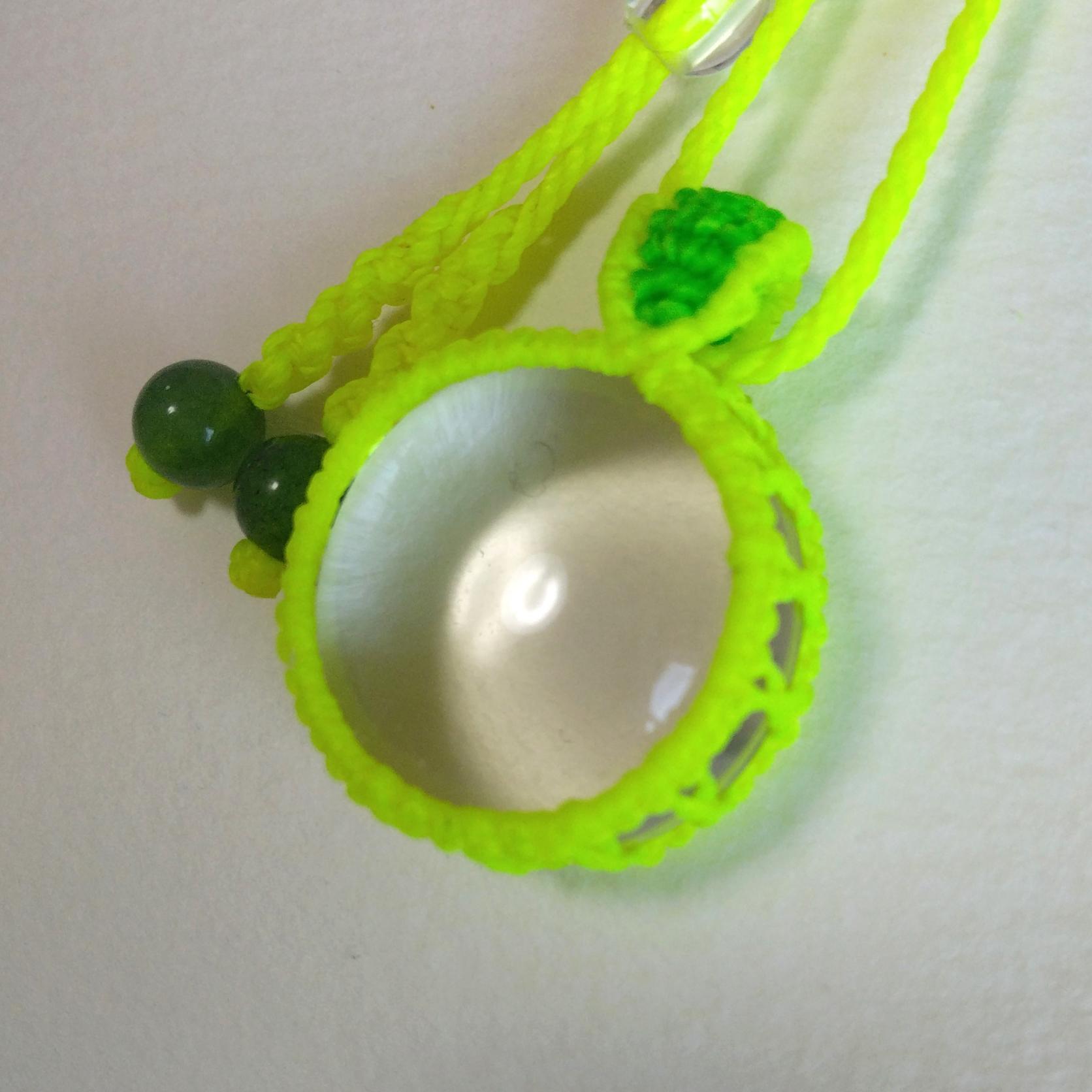 天然石ペンダント 水晶 マクラメ編み MP89 | 4枚目