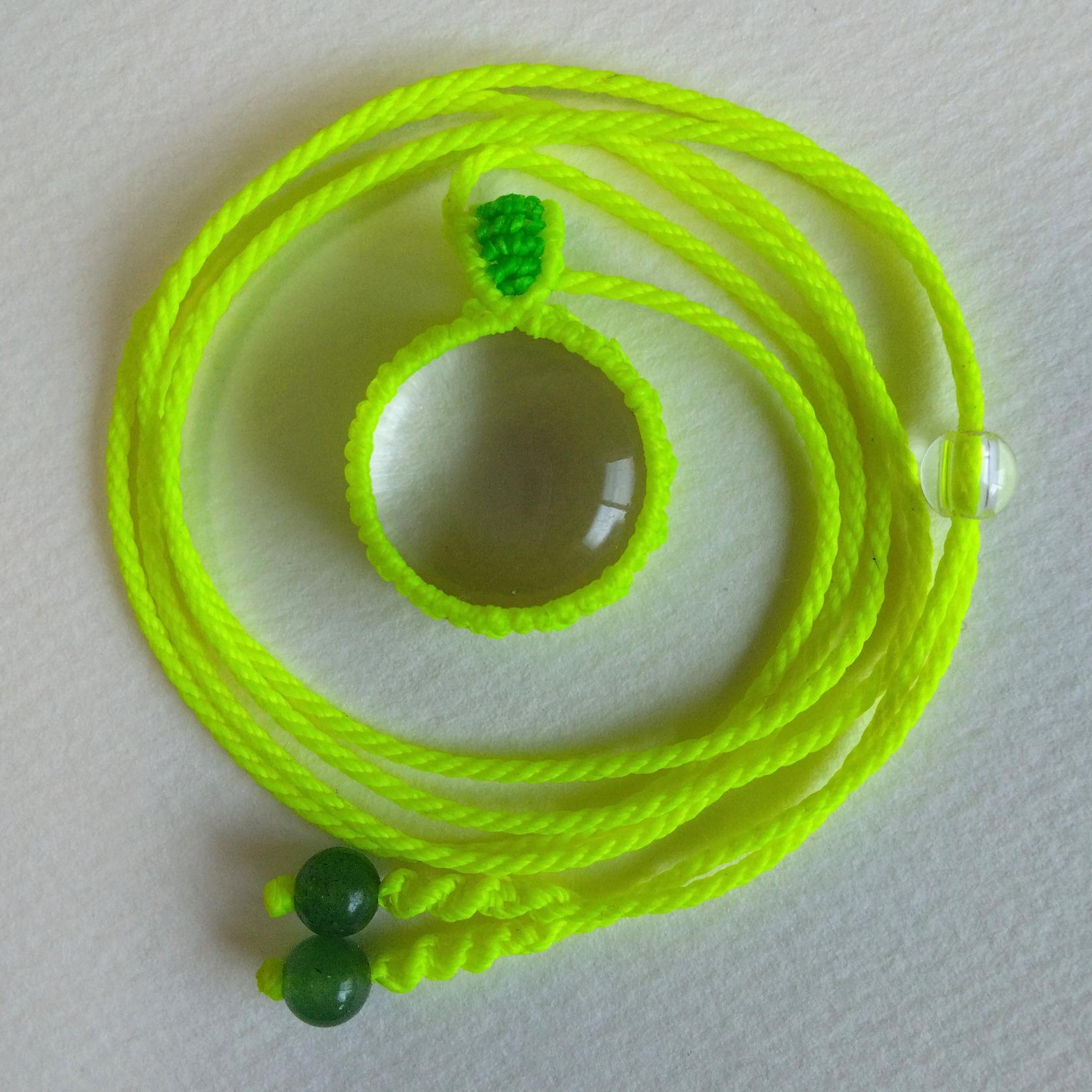 天然石ペンダント 水晶 マクラメ編み MP89 | 5枚目